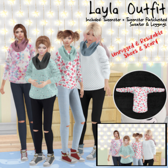 Second Life Marketplace - [BBBT] Layla Outfit- Red Flowers